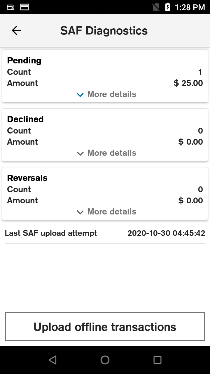 Click SAF blue arrow for more details