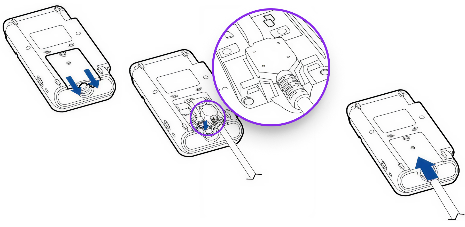 Connecting the P630-A cable