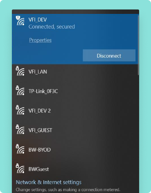 Select your Wi-Fi network
