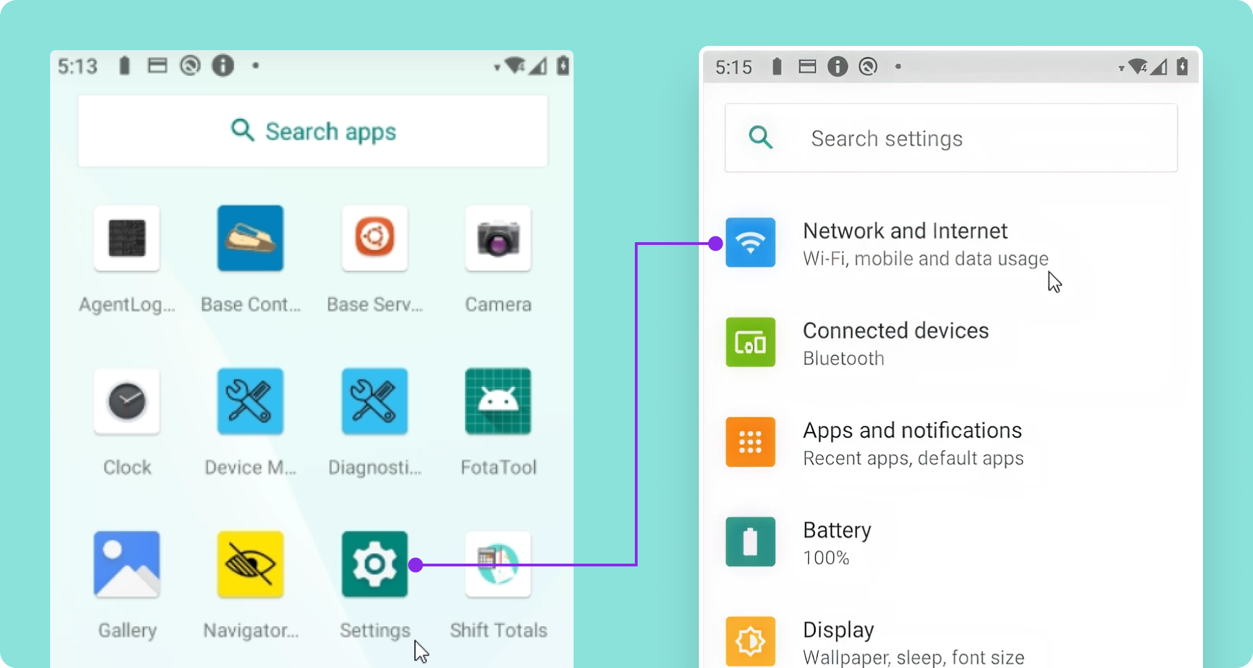 Select Network and Internet