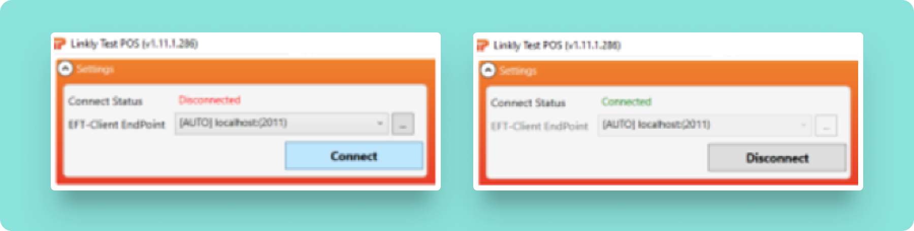 Connect via POS app